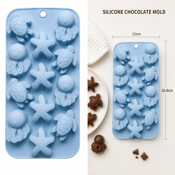 Silicone Chocolate Mold-Marine animals
