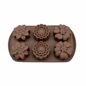 WXSC008 6-Cavity Flower Silicone Mold