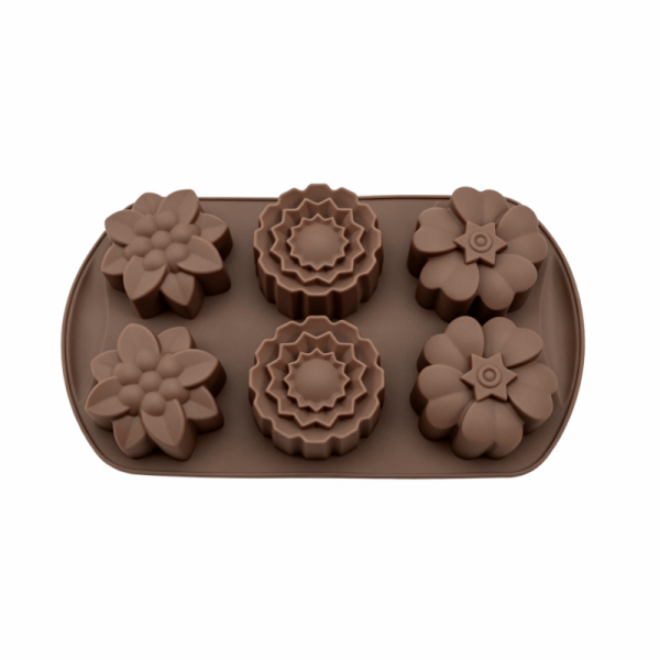 6-Cavity Flower Silicone Mold