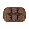 WXSC009 6-Cavity Double Flower Silicone Mold