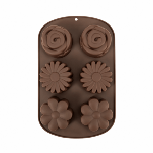 WXSC010 6-Cavity Triple Flower Silicone Mold