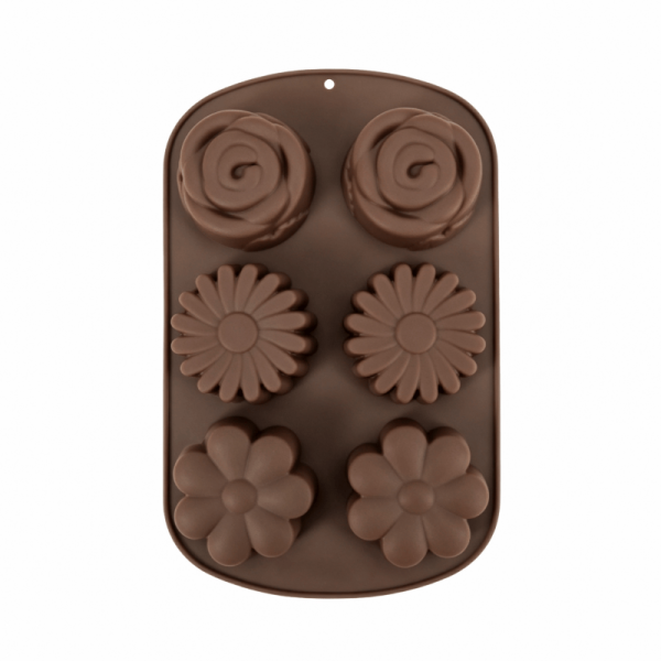 6-Cavity Triple Flower Silicone Mold