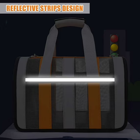 WXPT001 - raphup.png Soft Sided Mesh Pet Travel Carrier